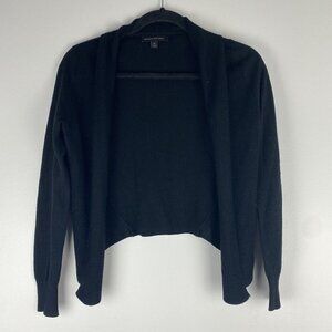 Banana Republic Women's Cropped Cardigan Size XS Black Open Front Ribbed